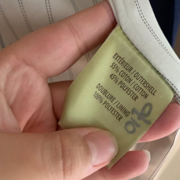 navy asymmetrical zip up jacket - Picture 3 of 9